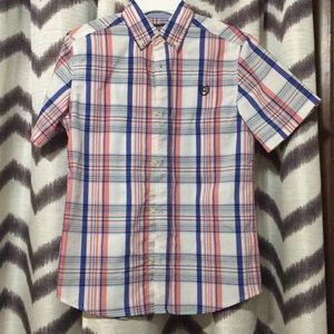 EUC boys Chaps SS buttondown dress shirt size med